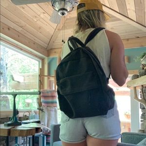 Brandy Melville Black Canvas Backpack